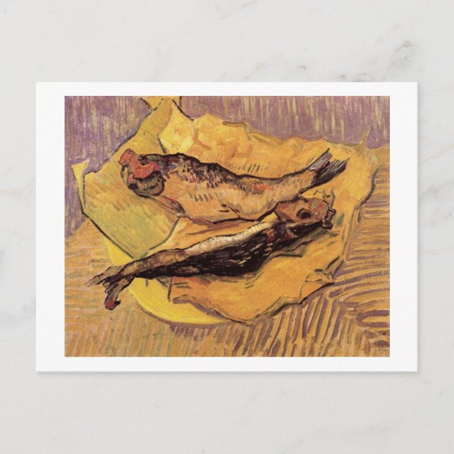 Bloaters on Yellow Paper, Vincent van Gogh Postkarte (Vorderseite)