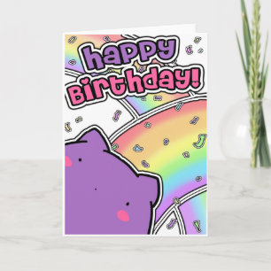 Blobcat Geburtskarte Karte