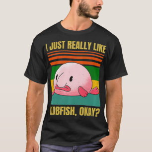 Blobfisch Liebhaber  Lustiges Blobby Angeln  Retro T-Shirt
