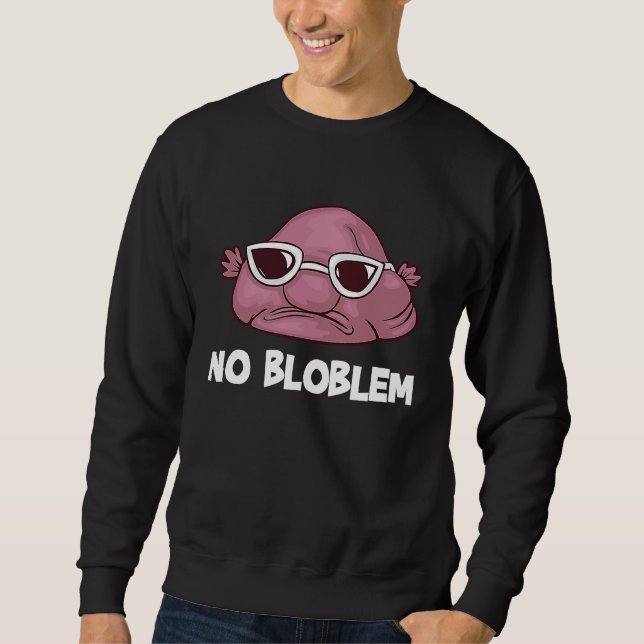 Blobfisch   ugly fish no bloblem sunglasses sweatshirt (Vorderseite)