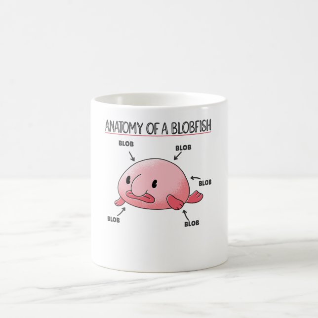 Blobfish-Anatomie Kaffeetasse (Mittel)
