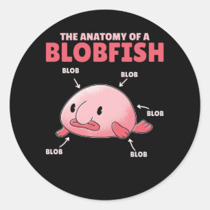 Blobfish-Anatomie Runder Aufkleber