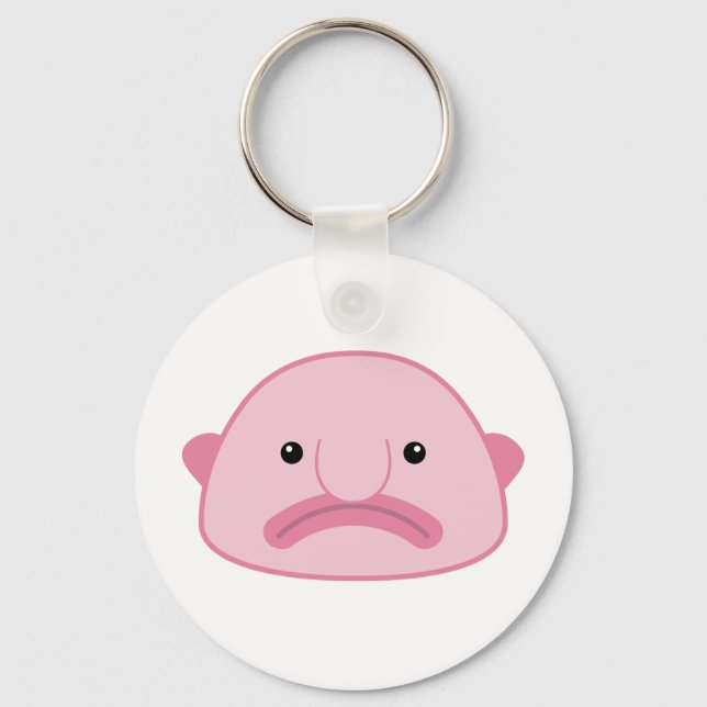 Blobfish Button-Schlüsselanhänger Schlüsselanhänger (Vorderseite)