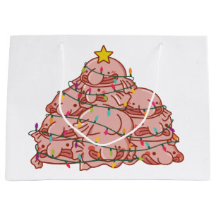 Blobfish Christmas Tree Funny Animal Christmas Lar Große Geschenktüte