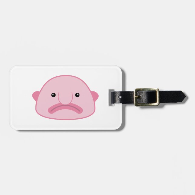 Blobfish Gepäckanhänger (Vorderseite horizontal)