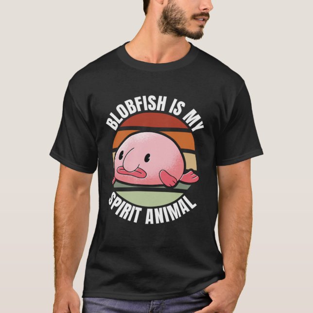 Blobfish ist mein Geist Tier Wassertiermeer T-Shirt (Vorderseite)