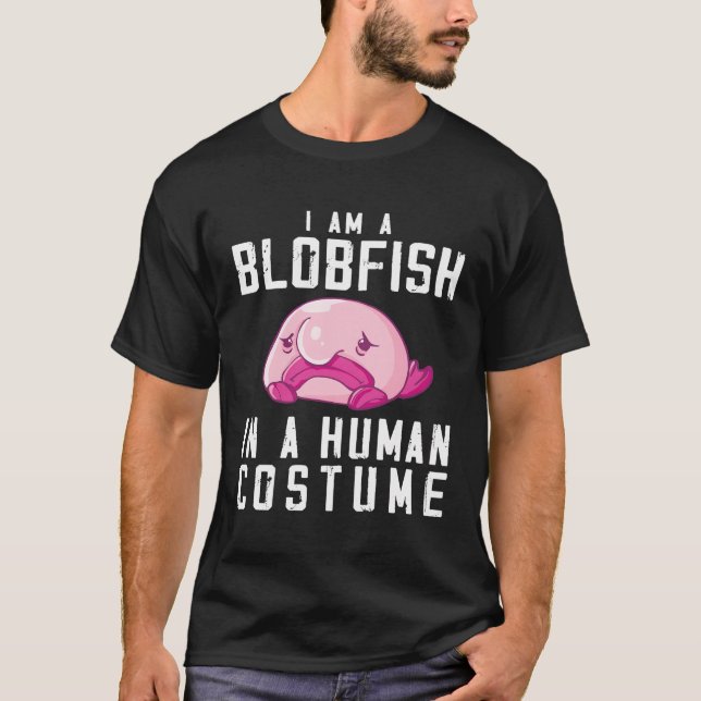 Blobfish Kostüm - Ugly Blob Fish Face - Funny Blo T-Shirt (Vorderseite)