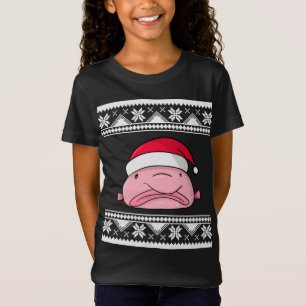 Blobfish Weihnachten Weihnachtsmann Seltsames Sonn T-Shirt