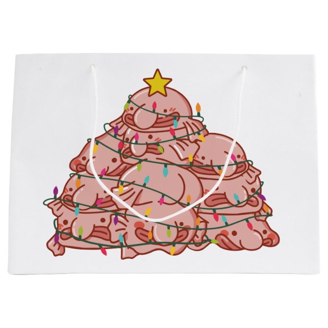 Blobfish Weihnachtsbaum Funny Animal Christmas Lar Große Geschenktüte (Vorderseite)