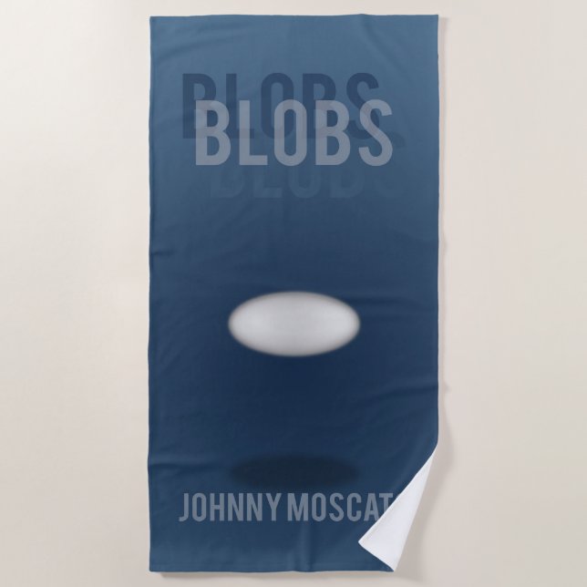 Blobs Buchcover Strandtuch (Vorderseite)