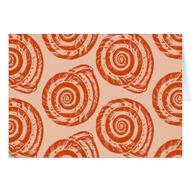 Bloc de coquillages spiraux Impression, orange cor (Devant Horizontal)