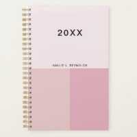 Bloc de couleur Monogramme Rose Pâle Pastel