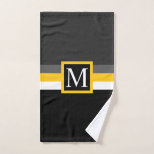 Bloc de couleur noir gris-jaune personnalisé