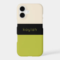 Bloc de couleur vert Pistachio tendance avec nom