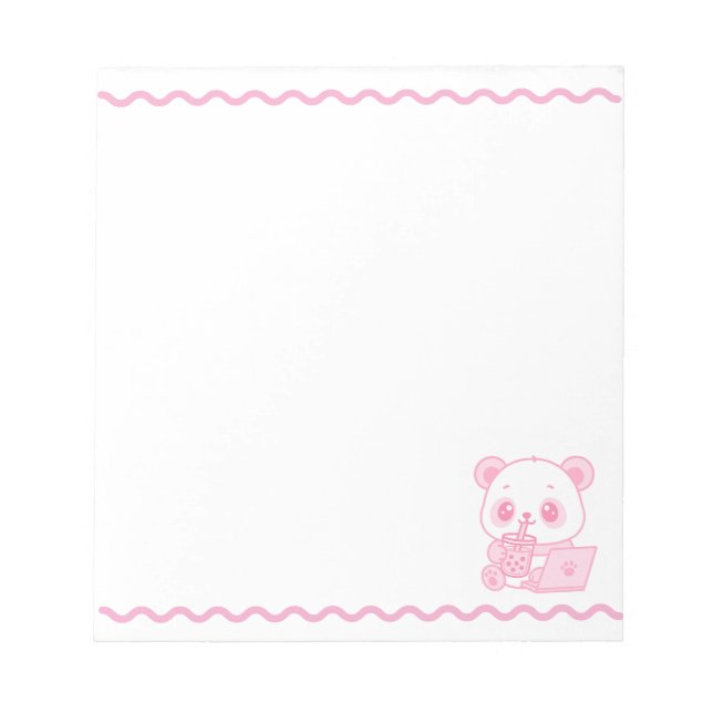 Bloc de Notas Cute Panda Notizblock (Vorderseite)