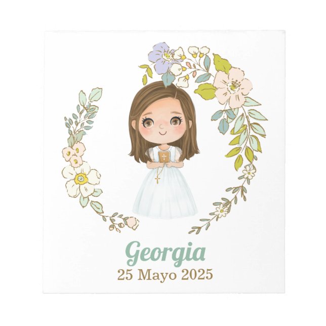 Bloc de notas Primera Comunión GEORGIA Notizblock (Vorderseite)