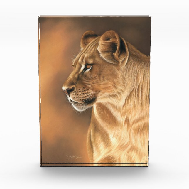 Bloc de photo de lionne (Devant)