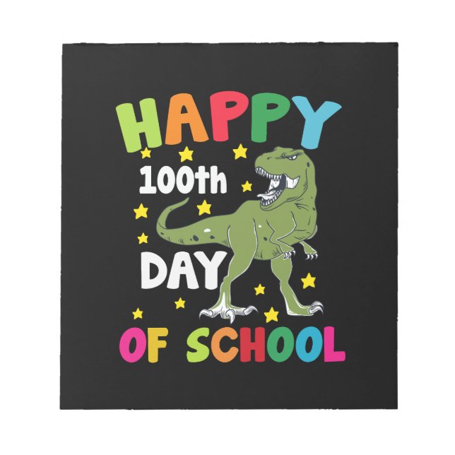 Bloc-note 100 jours d'école Trex 100e jour d'école  (Devant)