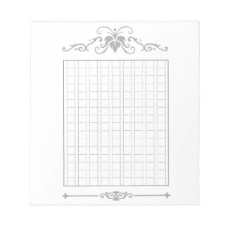 Bloc-note 144字：飾り原稿用紙＜灰＞[gr01] 