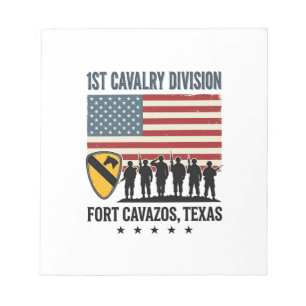 Bloc-note 1ère Division de Cavalerie Fort Hood Vintage Sh Mi