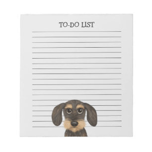 Bloc-note À poils durs Dachshund Cute Teckel Amoureux des c