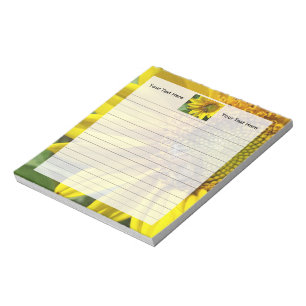 Bloc-note Abeille à miel du Tournesol Jaune