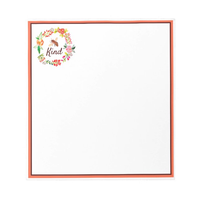 Bloc-note Abeille fleurie (Devant)