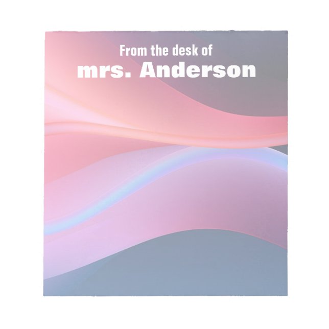 Bloc-note Abstract gradient purple blue  (Devant)