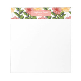 Bloc-note Abstract Watercolour Florals Notepad
