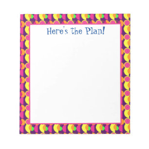 Bloc-note Abstrait coloré amusant Boho Art Planner