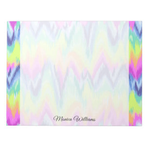 Bloc-note Abstrait de couleur chic Neon Chevron Motif