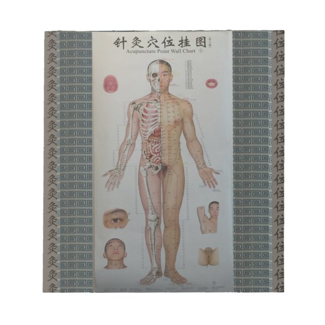 Bloc-note Acupuncture points plein corps avant art (Devant)