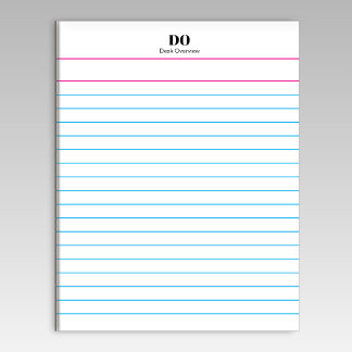 Bloc-note Add Your Name Monogram Extra Wide Ruled Notepad