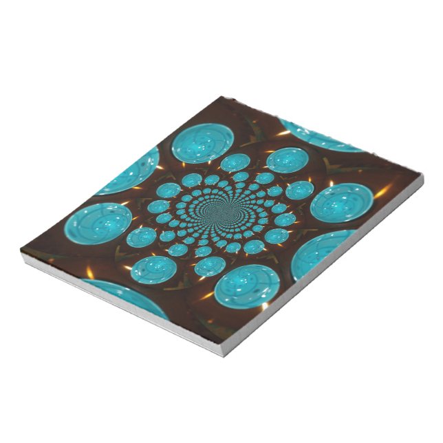 Bloc-note Affichage éclatant des lumières cyanes Kaleidoscop (Tourné)