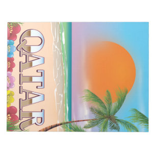 Bloc-note Affiche de voyage au Qatar