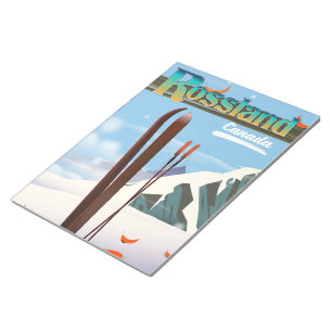 Bloc-note Affiche de voyage de Rossland Canada.
