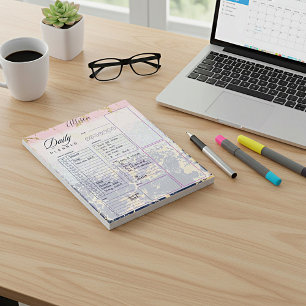 Bloc-note Agenda personnel quotidien personnalisé pailleté e