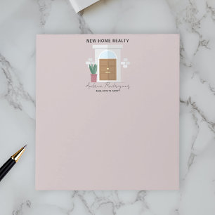 Bloc-note Agent immobilier porte d'entrée accueillante minim
