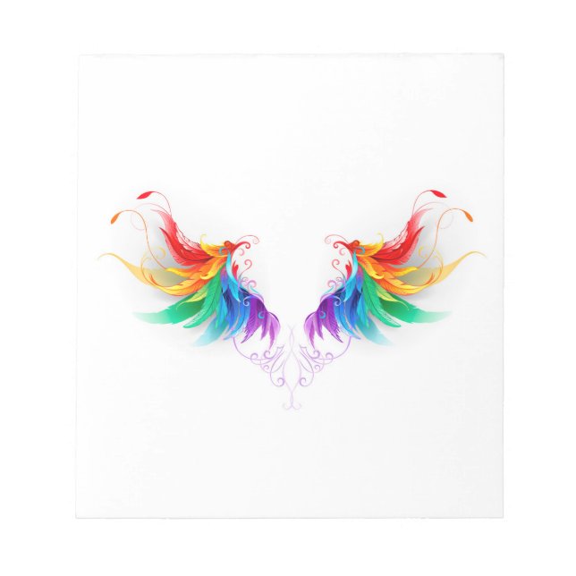 Bloc-note Ailes fluffy arc-en-ciel (Devant)