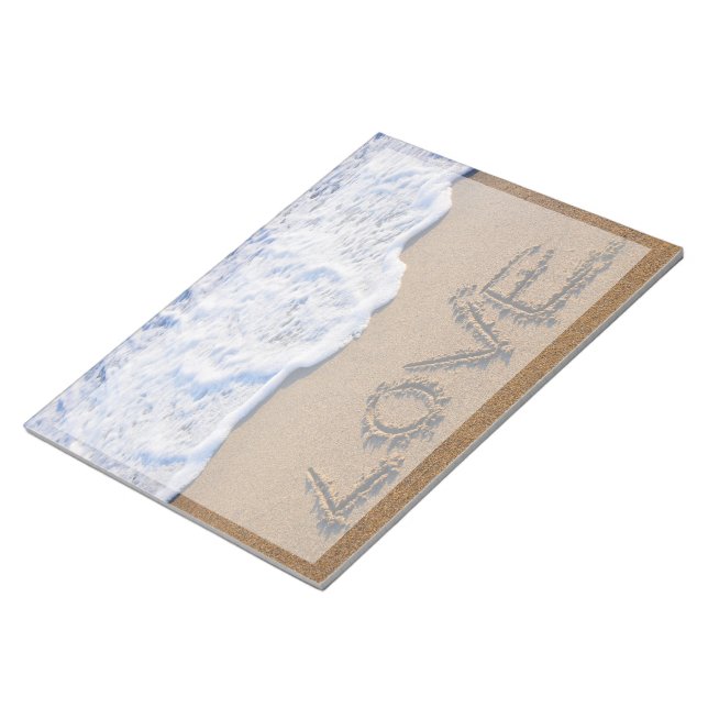 Bloc-note Aimez dans le sable écrit (Incliné)