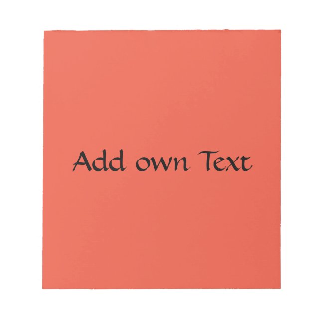 Bloc-note Ajouter son propre texte imprimé Arrière - plan ro (Devant)