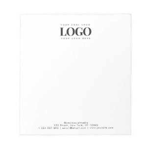 Bloc-note Ajoutez votre logo commercial Rectangle et minimal