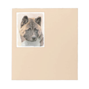Bloc-note Akita Peinture - Cute Original Chien Art
