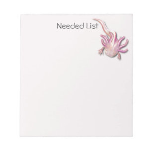 Bloc-note Albino Axolotl personnalisé illustré