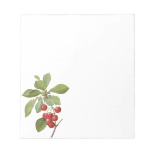 Bloc-note Aliments Cerise de Fruit Vintage, Cerises par Redo