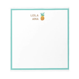Bloc-note Aloha Aquarelle Ananas