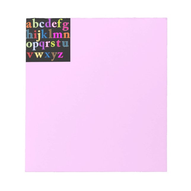 Bloc-note Alphabet (Devant)