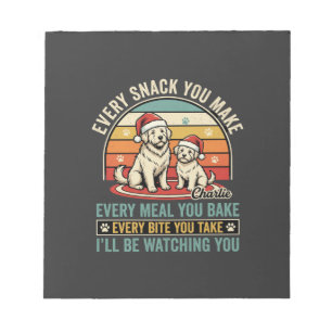 Bloc-note Amateurs de chiens de Noël Snack Regarder
