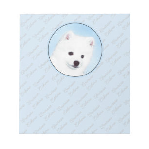 Bloc-note American Eskimo Dog Painting - Original Dog Art