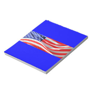 Bloc-note American Flag, vous pouvez ajouter du texte et tél